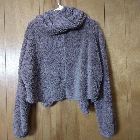 FAVLUX Fashion Women's Small Hooded Open Front Super Soft Mauve Cardigan Casual - Picture 4 of 6